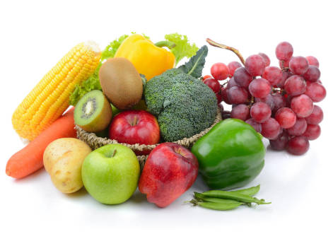 Un étal de fruits et de légumes